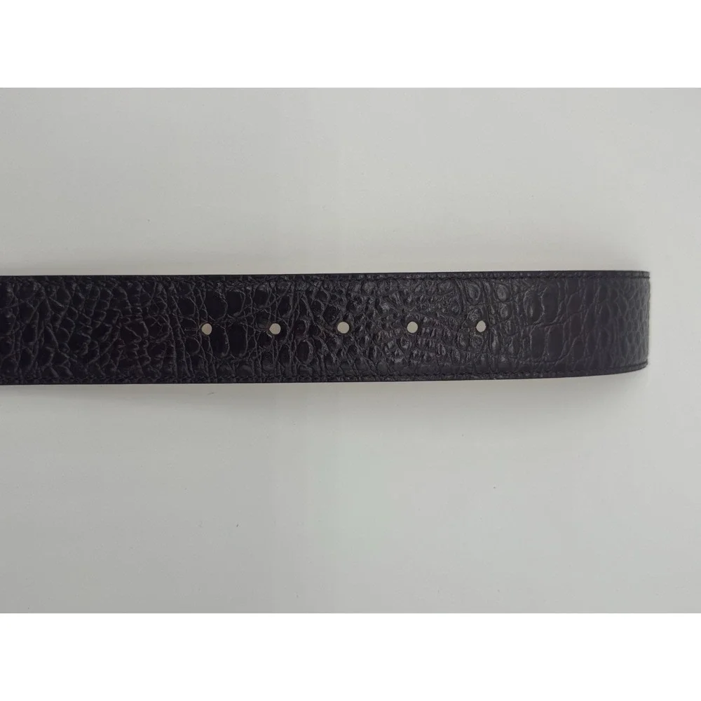 VERSACE‎ Medusa Purple Leather Belt Gunmetal Buckle EU 85 US 34 Italy